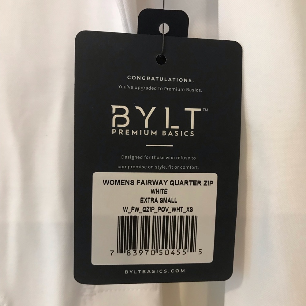 NWT BYLT Basics Women’s Fairway Quarter Zip Pullover White Size XS - Picture 5 of 11